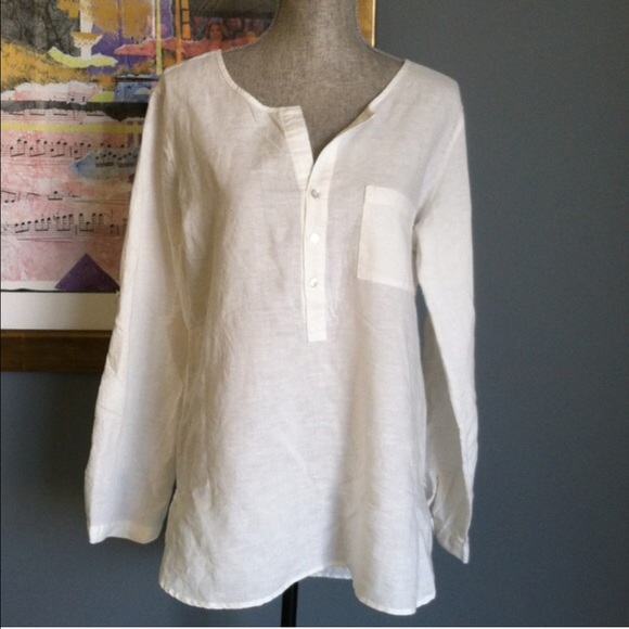 Max Studio Linen Top - Picture 1 of 3